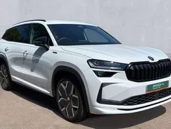 Moon white metallic Used 2024 Skoda Kodiaq SportLine SUV | £38,939