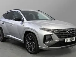 Shimmering silver Used 2024 Hyundai Tucson N Line SUV | £27,018 (Fair price)