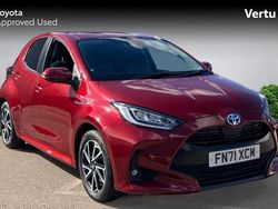 Red Used 2021 Toyota Yaris Hybrid Design Hatchback | £16,263 (Fair price)