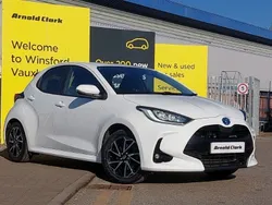 White Used 2022 Toyota Yaris Hybrid Design Hatchback | £16,498 (Fair price)