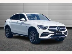 White Used 2021 Mercedes GLC300e AMG Line Premium Plus Coupe | £36,450 (Good price)