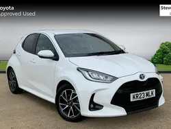 White Used 2023 Toyota Yaris Hybrid Design Hatchback | £17,871 (Fair price)