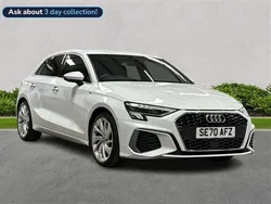 White Used 2020 Audi A3 S-Line Hatchback | £19,999 (Fair price)