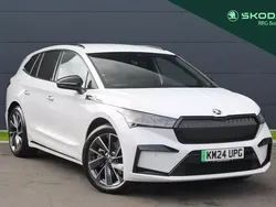 White Used 2024 Skoda Enyaq iV SportlinePlus SUV | £29,495 (Fair price)