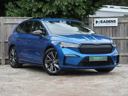 Race blue metallic Used 2021 Skoda Enyaq iV SportLine SUV | £22,495 (Fair price)