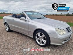 Silver Used 2003 Mercedes CLK240 Avantgarde Cabriolet | £2,250 (Good price)