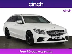 White Used 2019 Mercedes C200 AMG Line Premium Estate | £16,319 (Fair price)