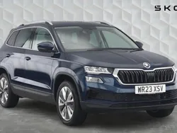 Petrol blue metallic Used 2023 Skoda Karoq SE L SUV | £22,000 (Fair price)
