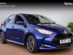 Blue Used 2022 Toyota Yaris Hybrid Design Hatchback | £17,756 (Fair price)