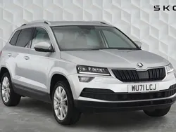 Brilliant silver metallic Used 2021 Skoda Karoq SE L SUV | £20,000 (Fair price)