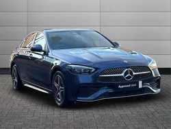 Blue Used 2024 Mercedes C300e AMG Line Premium Plus Sedan | £35,990 (Super price)