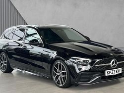 Black Used 2023 Mercedes C220 AMG Line Premium Plus Estate | £28,180 (Fair price)