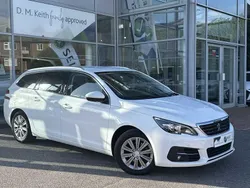 Bianca white Used 2021 Peugeot 308 Allure Estate | £11,055 (Fair price)