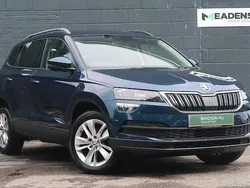 Petrol blue metallic Used 2019 Skoda Karoq SE SUV | £15,295 (Fair price)
