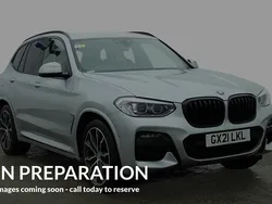 Silver Used 2021 BMW X3 M Sport SUV | £25,920 (Fair price)