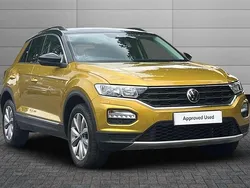 Turmeric yellow with black roof Used 2020 VW T-Roc Design SUV | £18,990 (Good price)
