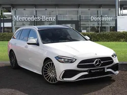 White Used 2024 Mercedes C300e AMG Line Premium Plus Estate | £38,263 (Good price)