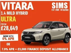 Beige New 2024 Suzuki Vitara SUV | £28,999