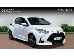 White Used 2022 Toyota Yaris Hybrid Design Hatchback | £15,677 (Fair price)