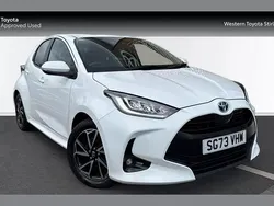 White Used 2023 Toyota Yaris Hybrid Design Hatchback | £18,999 (Fair price)