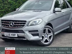 Silver Used 2015 Mercedes ML250 AMG line SUV | £12,995 (A bit pricey)