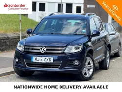 Blue Used 2015 VW Tiguan R-line SUV | £10,495 (Fair price)