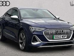 Blue Used 2022 Audi e-tron Sportback Advanced SUV | £37,609 (A bit pricey)