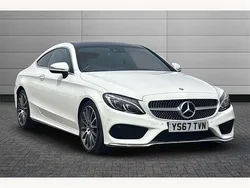 White Used 2017 Mercedes C220 AMG Line Premium Coupe | £16,490 (Fair price)