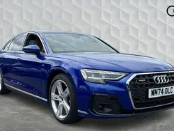 Blue New 2024 Audi A8L S-Line Sedan | £60,000