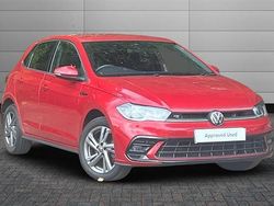 Kings red with black roof Used 2022 VW Polo R-line Hatchback | £18,050 (Fair price)