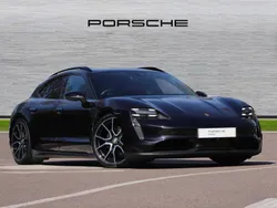 Jet black metallic Used 2022 Porsche Taycan 4S Sport Turismo Sedan | £61,900 (Fair price)