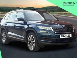 Petrol blue metallic Used 2021 Skoda Kodiaq SE Drive SUV | £19,700 (Fair price)