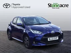 Blue Used 2022 Toyota Yaris Hybrid Design Hatchback | £16,500 (Fair price)
