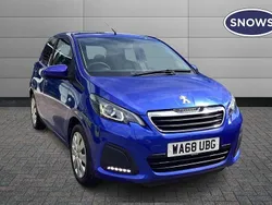 Blue Used 2018 Peugeot 108 Active Hatchback | £7,013 (Fair price)