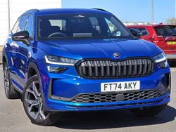 Race blue New 2025 Skoda Kodiaq SportLine SUV | £42,495 (Expensive)