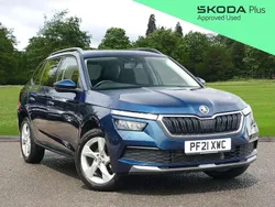 Petrol blue metallic Used 2021 Skoda Kamiq SE Drive SUV | £17,275 (Fair price)