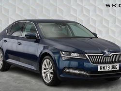 Petrol blue metallic Used 2023 Skoda Superb SE L Hatchback | £21,950 (Fair price)