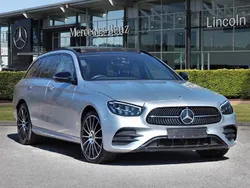 Hightech silver metallic Used 2022 Mercedes E300 AMG line Estate | £37,999 (Good price)