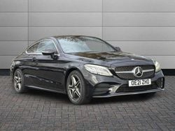 Black Used 2021 Mercedes C200 AMG line Coupe | £21,295 (Fair price)