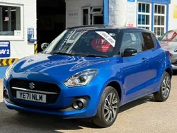 Speedy blue metallic with black roof Used 2022 Suzuki Swift SZ5 Hatchback | £13,995 (A bit pricey)