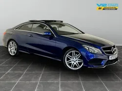 Blue Used 2017 Mercedes E220 AMG line Coupe | £15,495 (Good price)