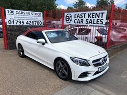 White Used 2019 Mercedes C300 AMG Line Premium Cabriolet | £17,500 (Fair price)