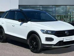 Pure white black Used 2021 VW T-Roc Black Edition SUV | £17,271 (Fair price)