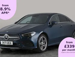 Blue Used 2021 Mercedes CLA250e AMG Line Premium Plus Sedan | £24,483 (Fair price)