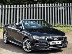 Black Used 2015 Audi A3 Cabriolet S-Line Cabriolet | £11,165 (Fair price)
