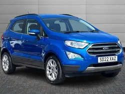 Desert island blue Used 2022 Ford Ecosport Titanium SUV | £13,795 (Fair price)