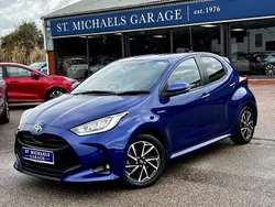 Blue Used 2021 Toyota Yaris Hybrid Design Hatchback | £15,995 (Fair price)