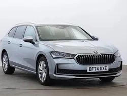 Pebble silver metallic Used 2025 Skoda Superb SE Technology Estate | £30,000 (Expensive)