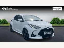 White Used 2023 Toyota Yaris Hybrid Design Hatchback | £16,527 (Fair price)