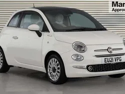 White Used 2021 Fiat 500 Dolcevita Hatchback | £9,512 (Fair price)
